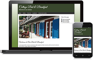 bed and breakfast website example